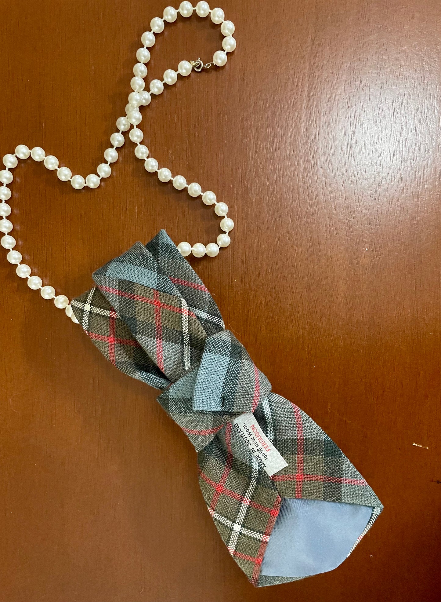 A Scottish Holiday Necktie Necklace