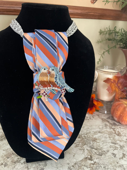 Pretty Lovebirds Necktie Necklace