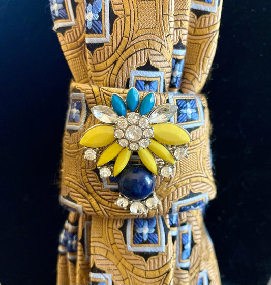 Geometric Gem Necktie Necklace