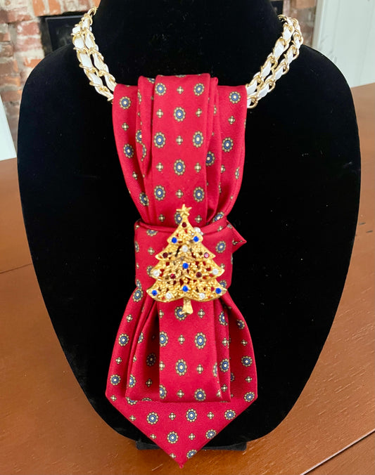 Golden Hour Christmas Necktie Necklace