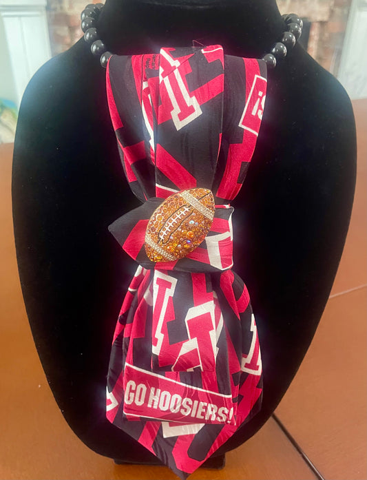 Hooisers Football Necktie Necklace