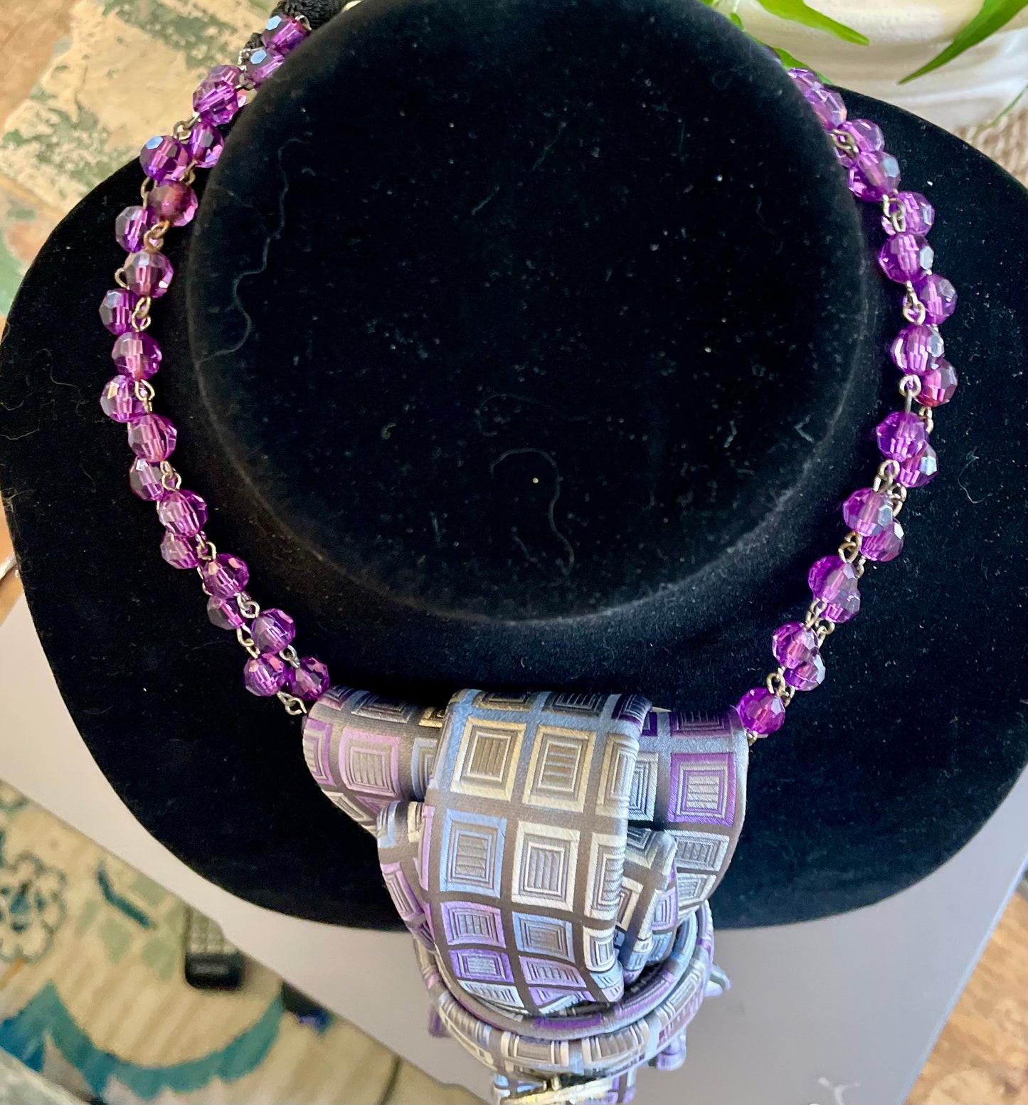 Happy Squares Necktie Necklace