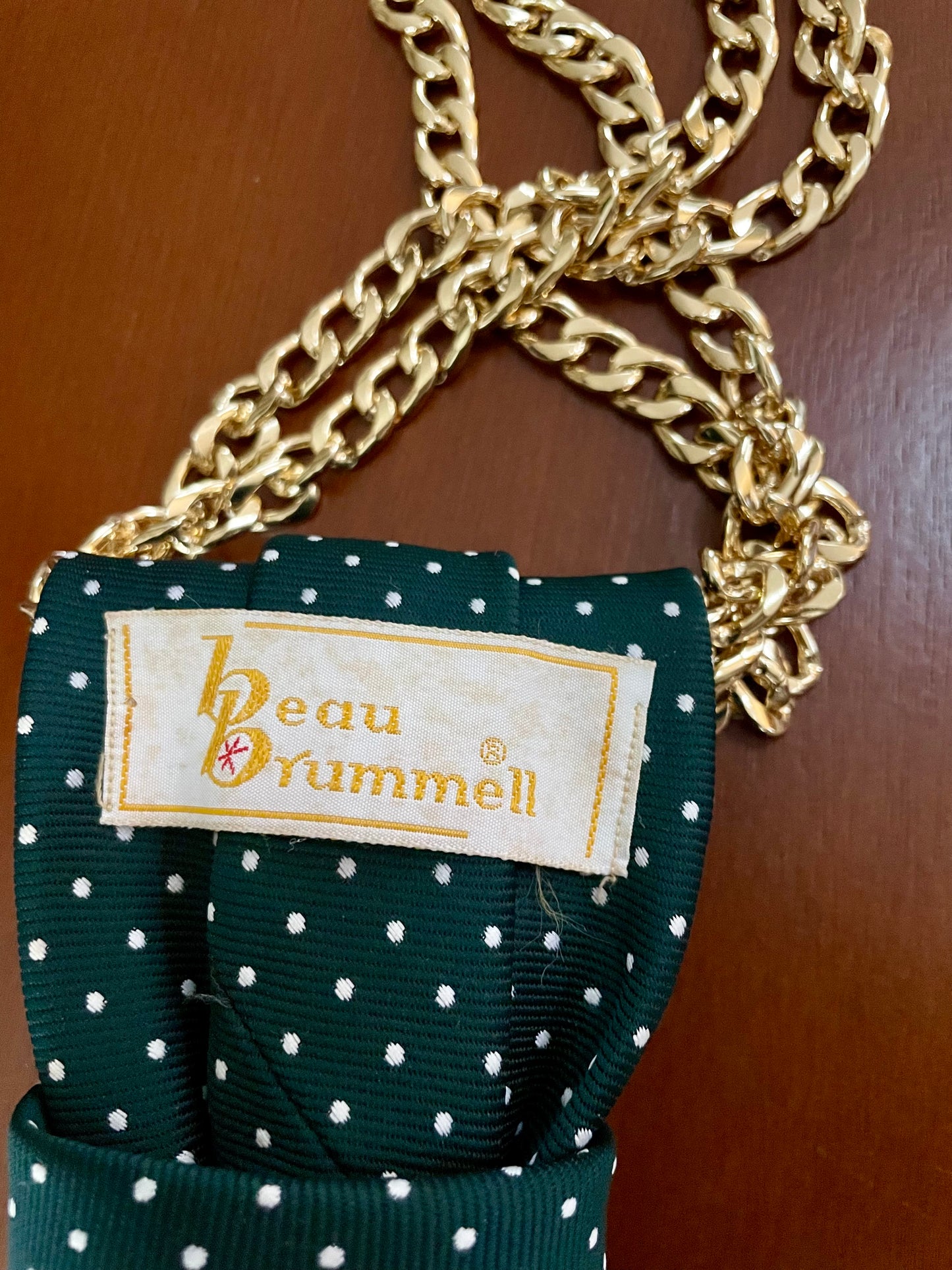 Traditional Glitzy Christmas Necktie Necklace