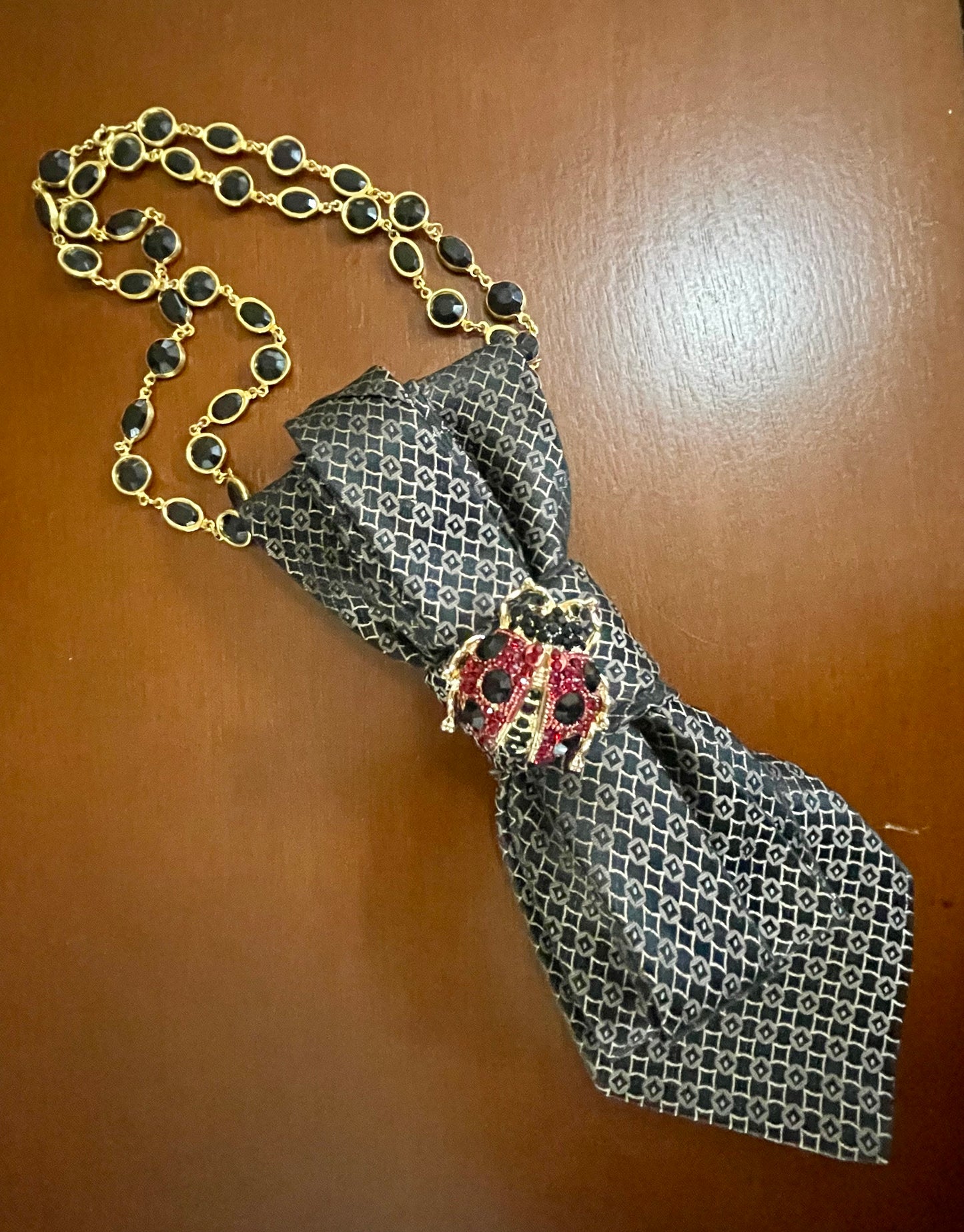 Lucky Ladybug Necktie Necklace