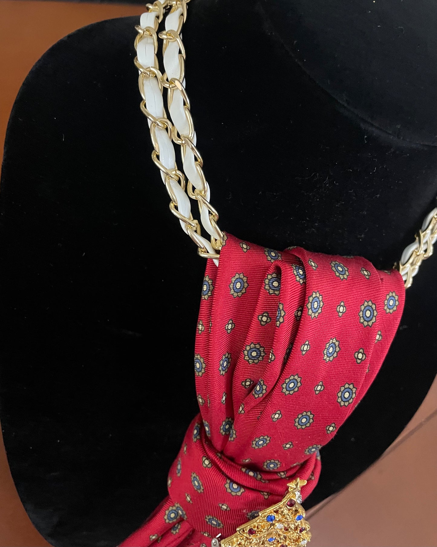 Golden Hour Christmas Necktie Necklace