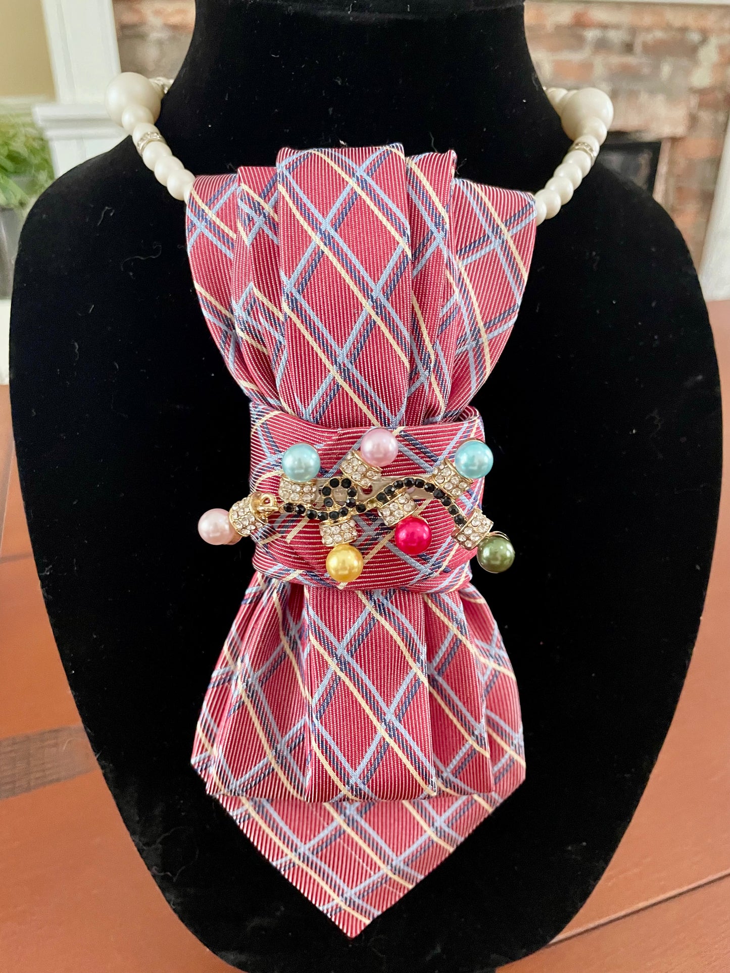 Pretty, Preppy, Lightbulb Necktie Necklace