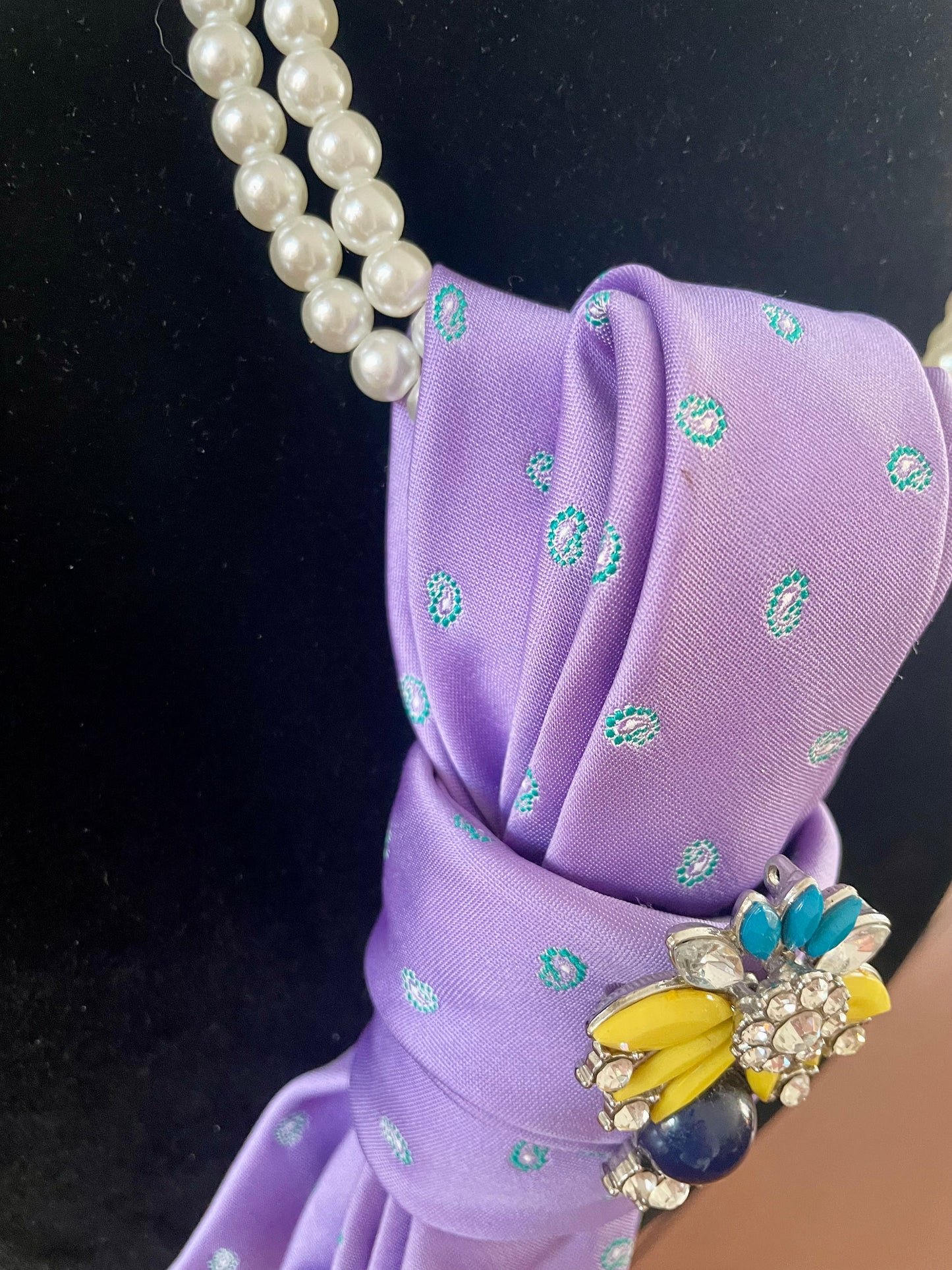 Preppy Purple Pop Necktie Necklace