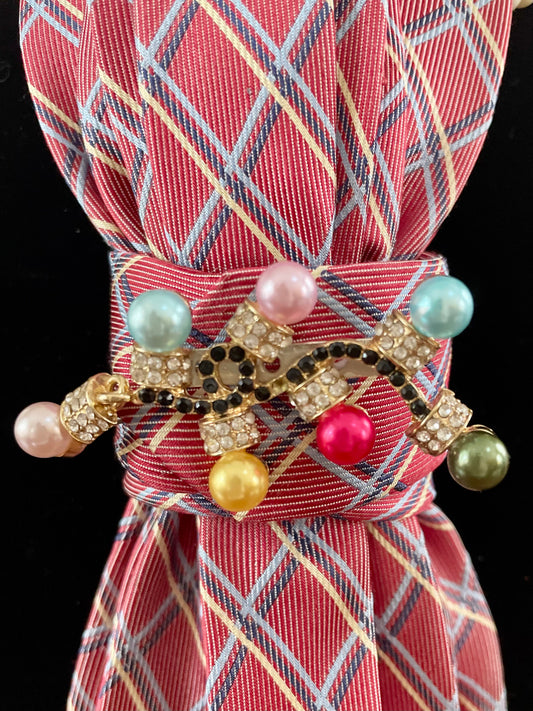 Pretty, Preppy, Lightbulb Necktie Necklace