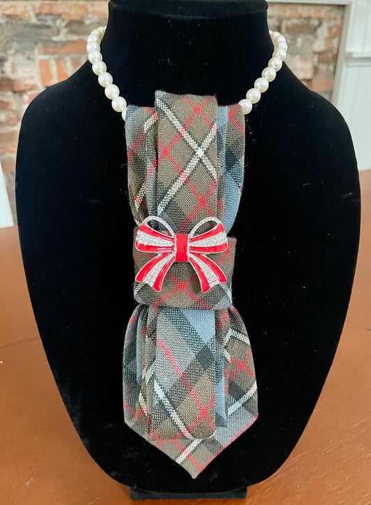 A Scottish Holiday Necktie Necklace