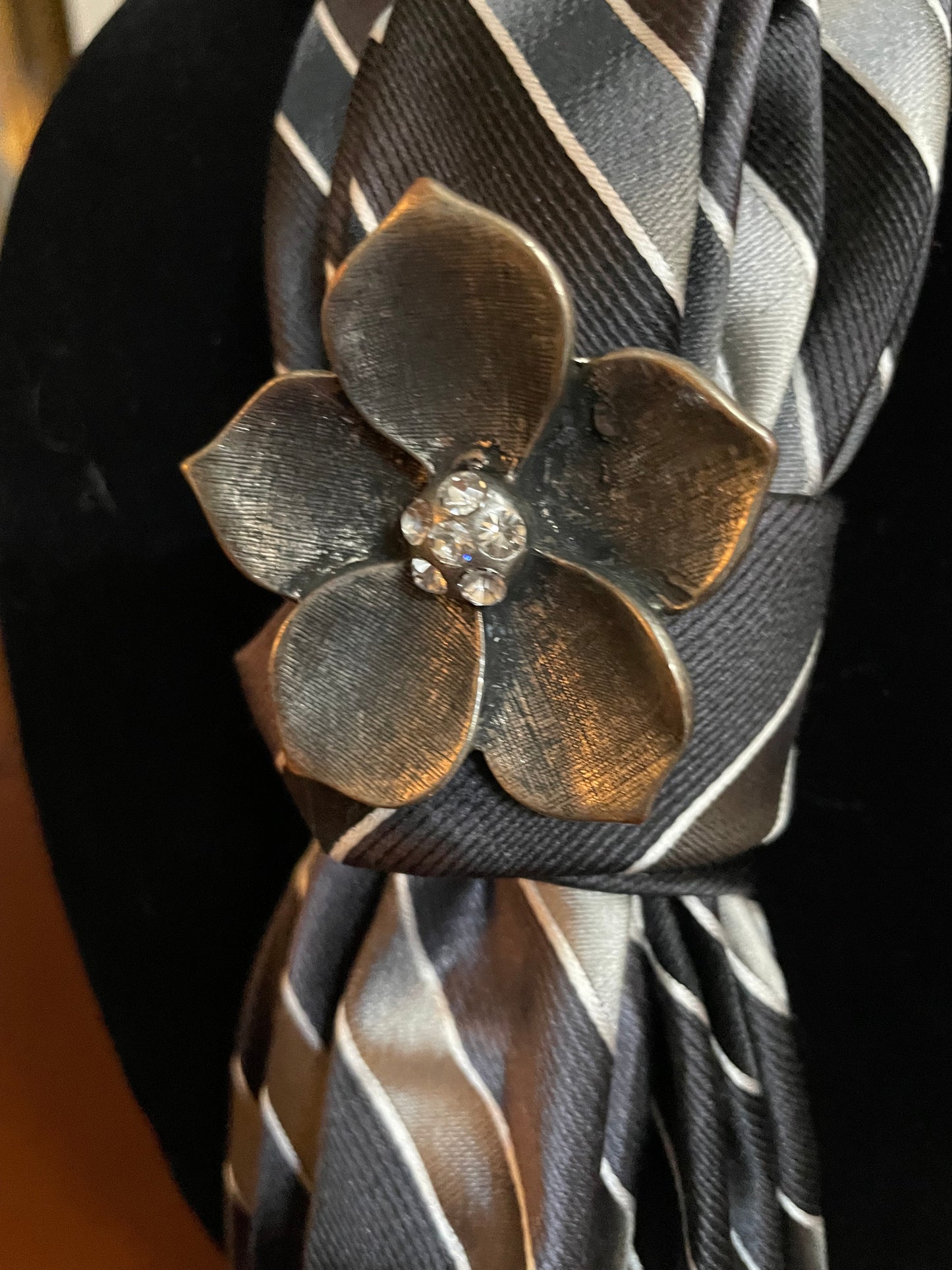 Grey Skies Windy Days Necktie Necklace