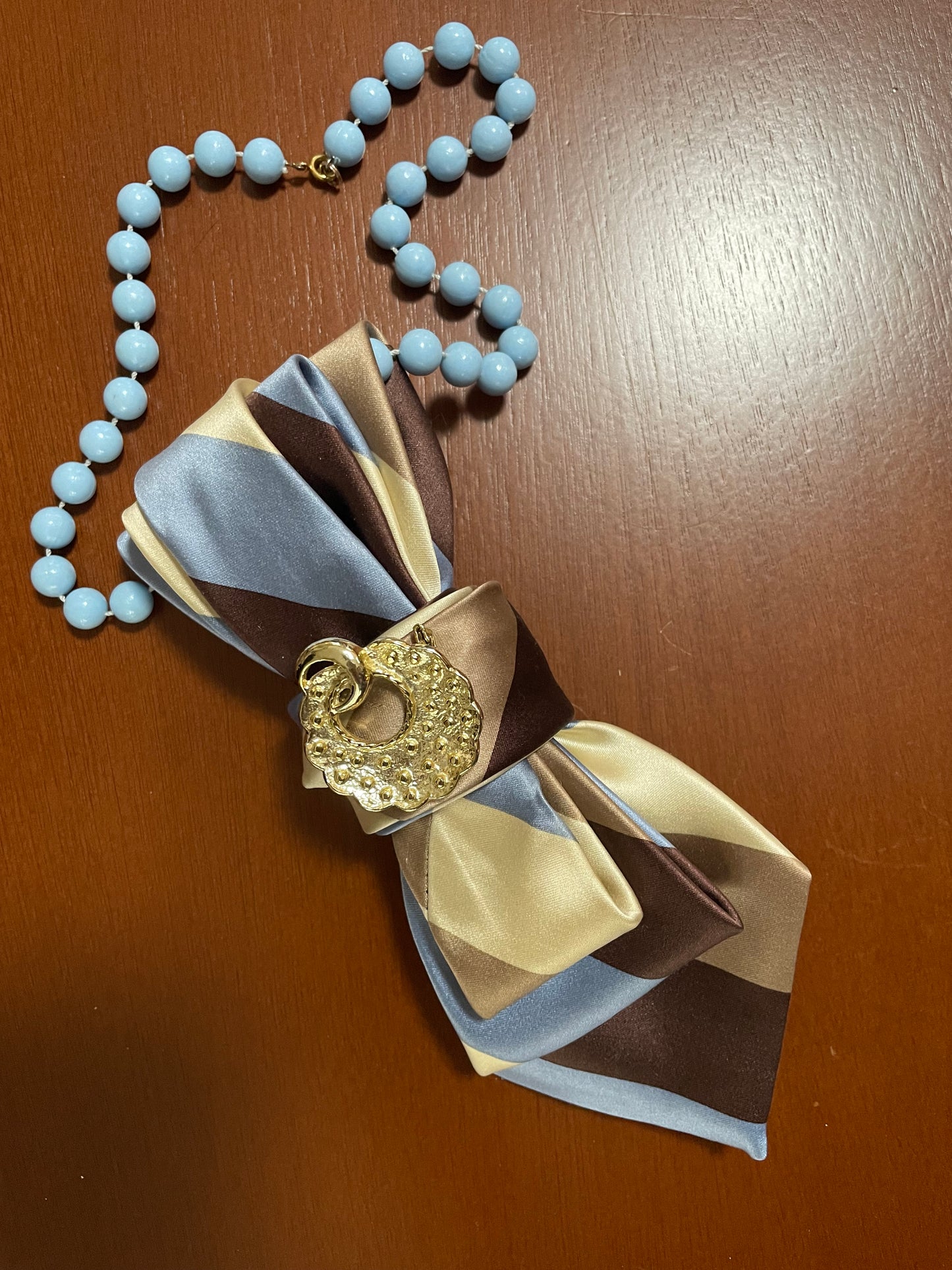 Baby Blue Beauty Necktie Necklace